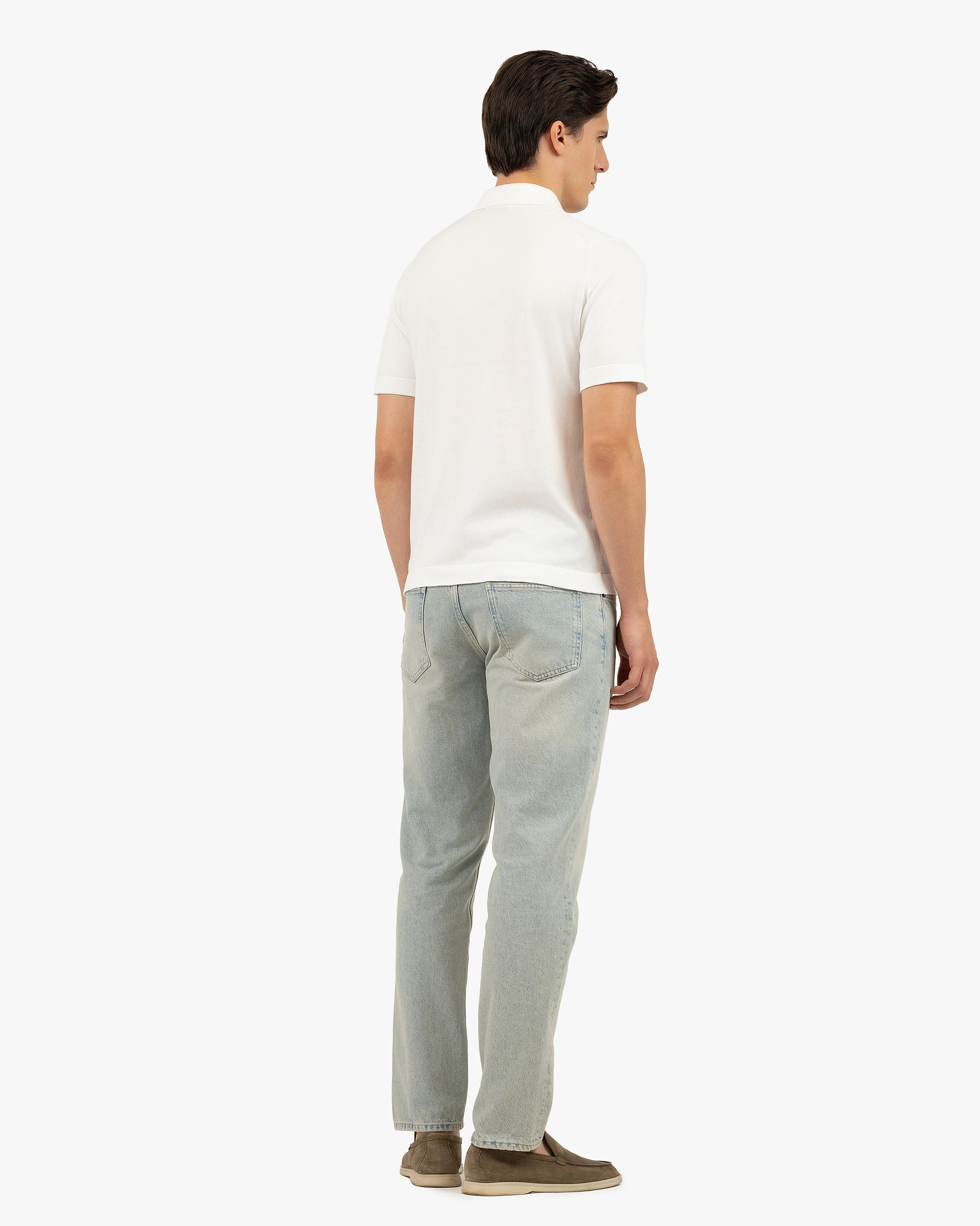 Men's Giza Polo T-Shirt - White Cotone