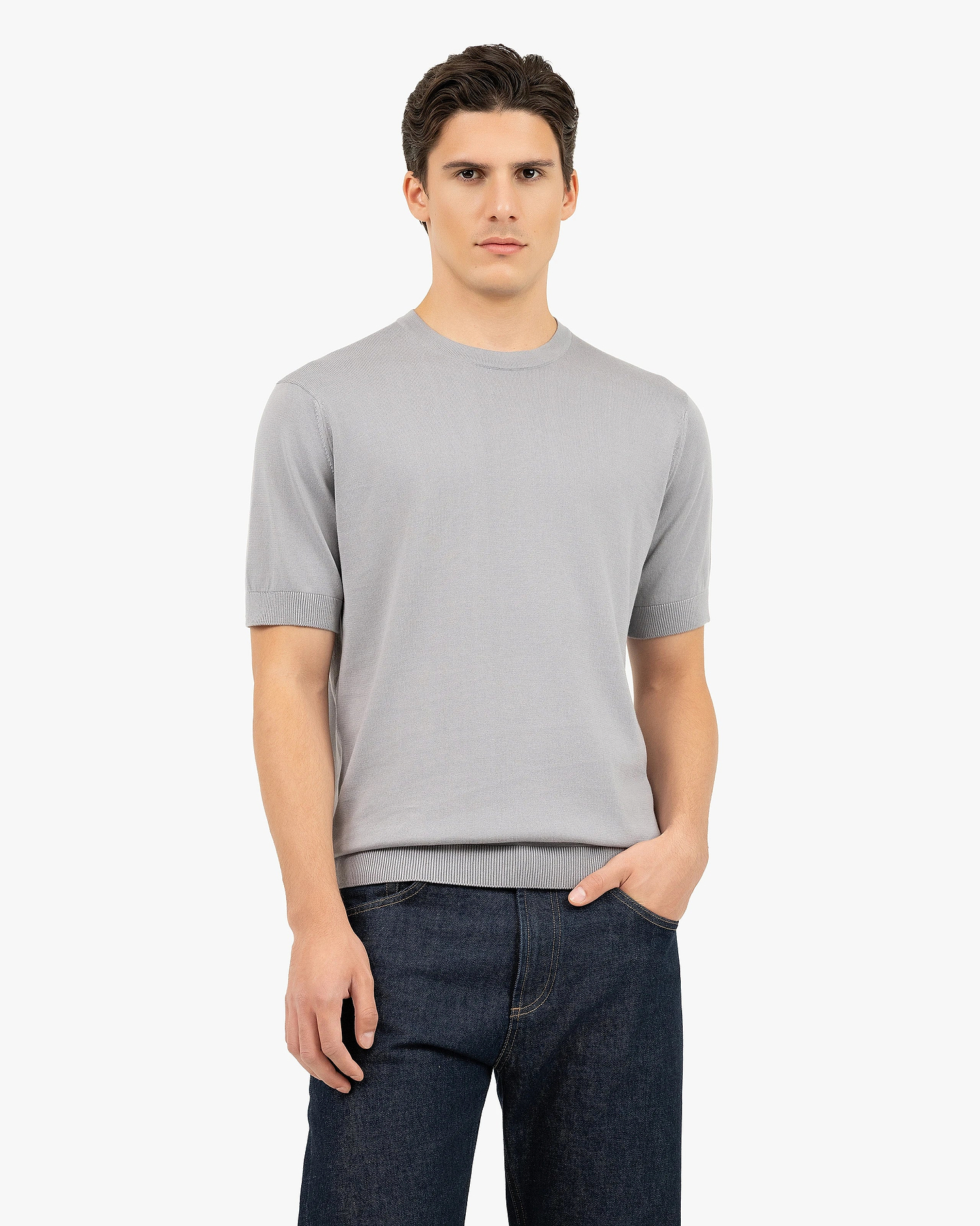 Men's Giza Tee - Grey Cotone