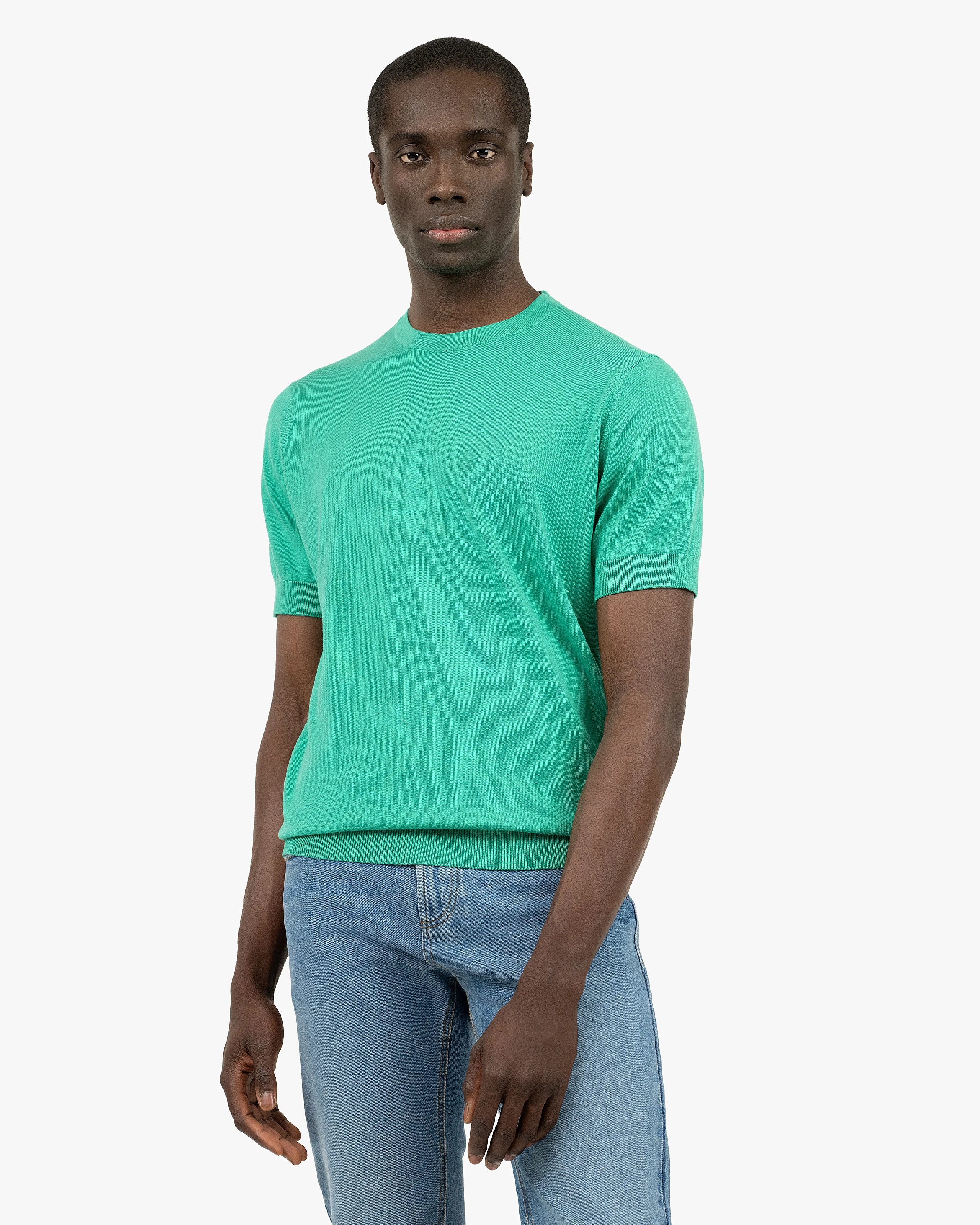 Men's Giza Tee - Green Cotone