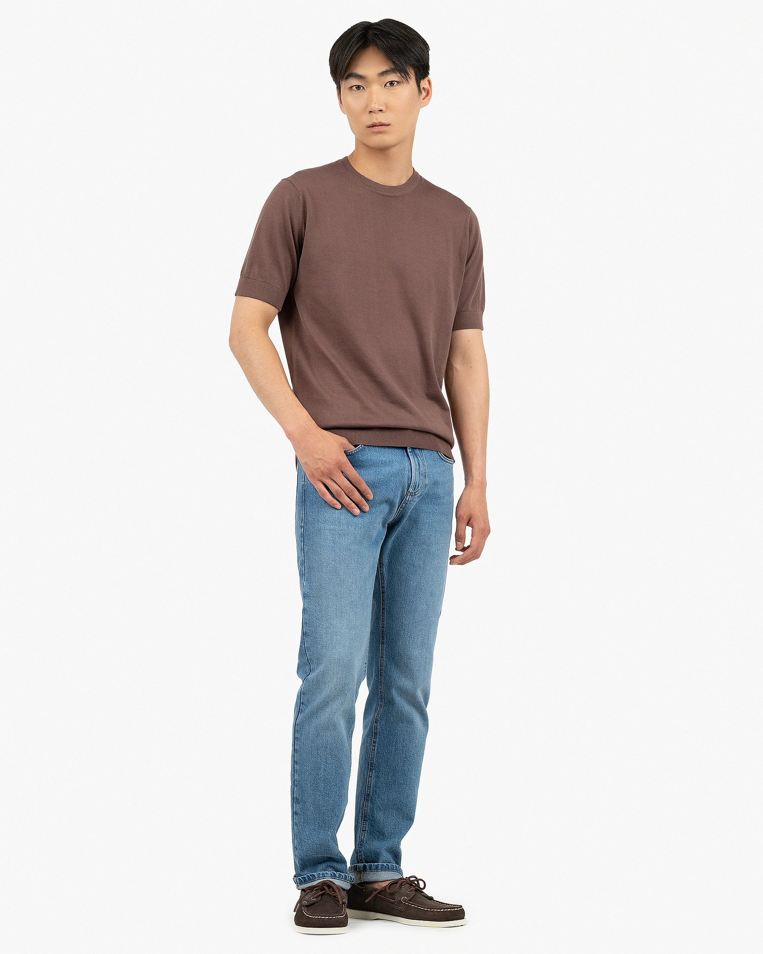 Men's Giza Tee - Brown Cotone