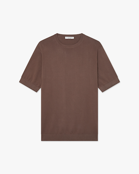 Men's Giza Tee - Brown Cotone