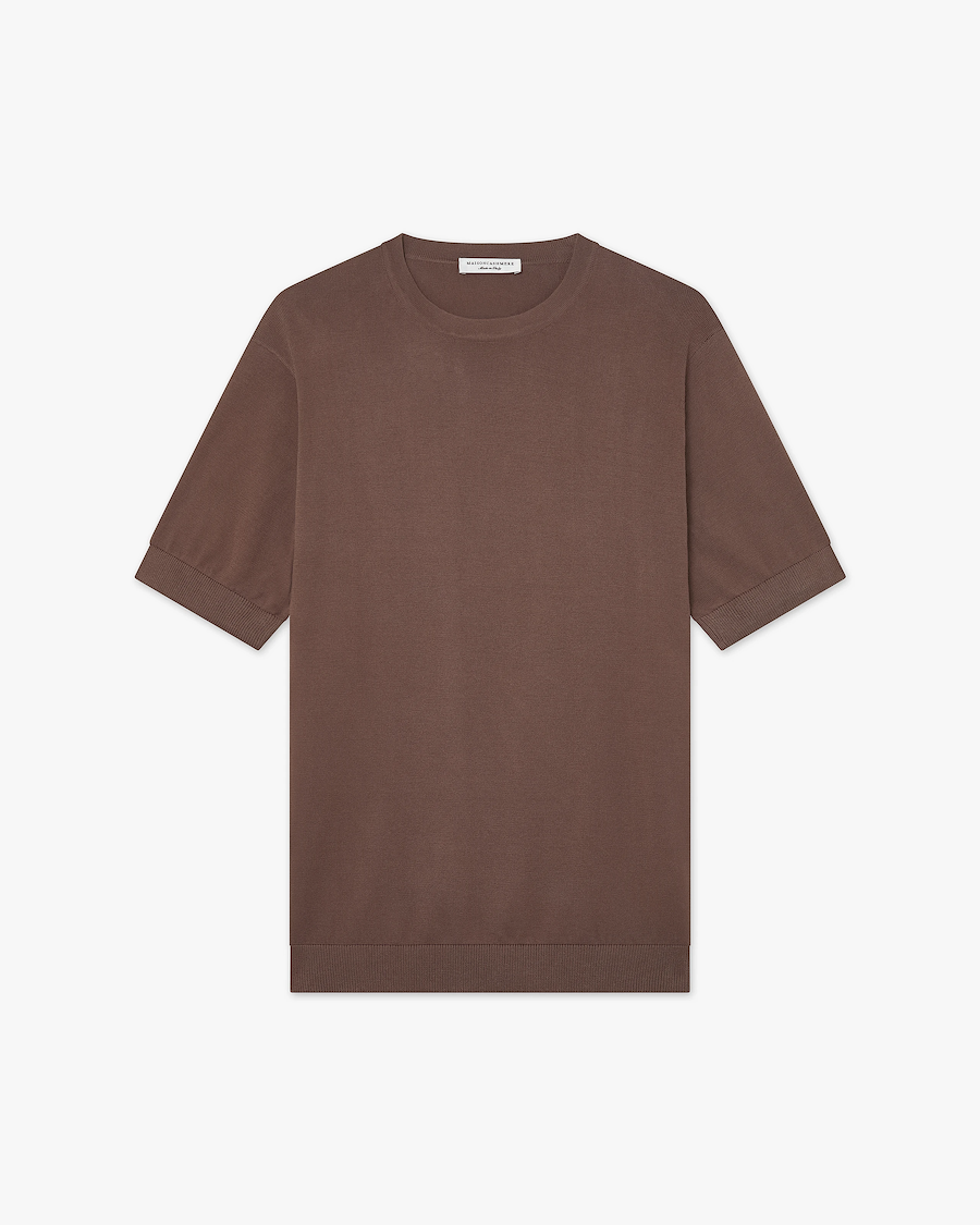 Men's Giza Tee - Brown Cotone