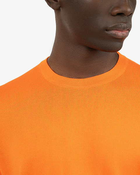 Men's Giza Tee - Orange Cotone