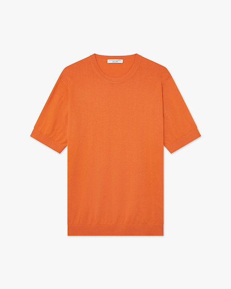 Men's Giza Tee - Orange Cotone