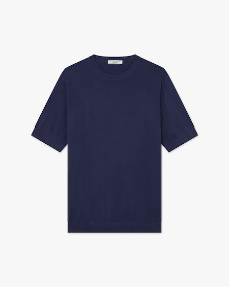 Men's Giza Tee - Night Blue Cotone