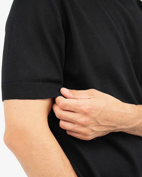 Men's Giza Tee - Black Cotone