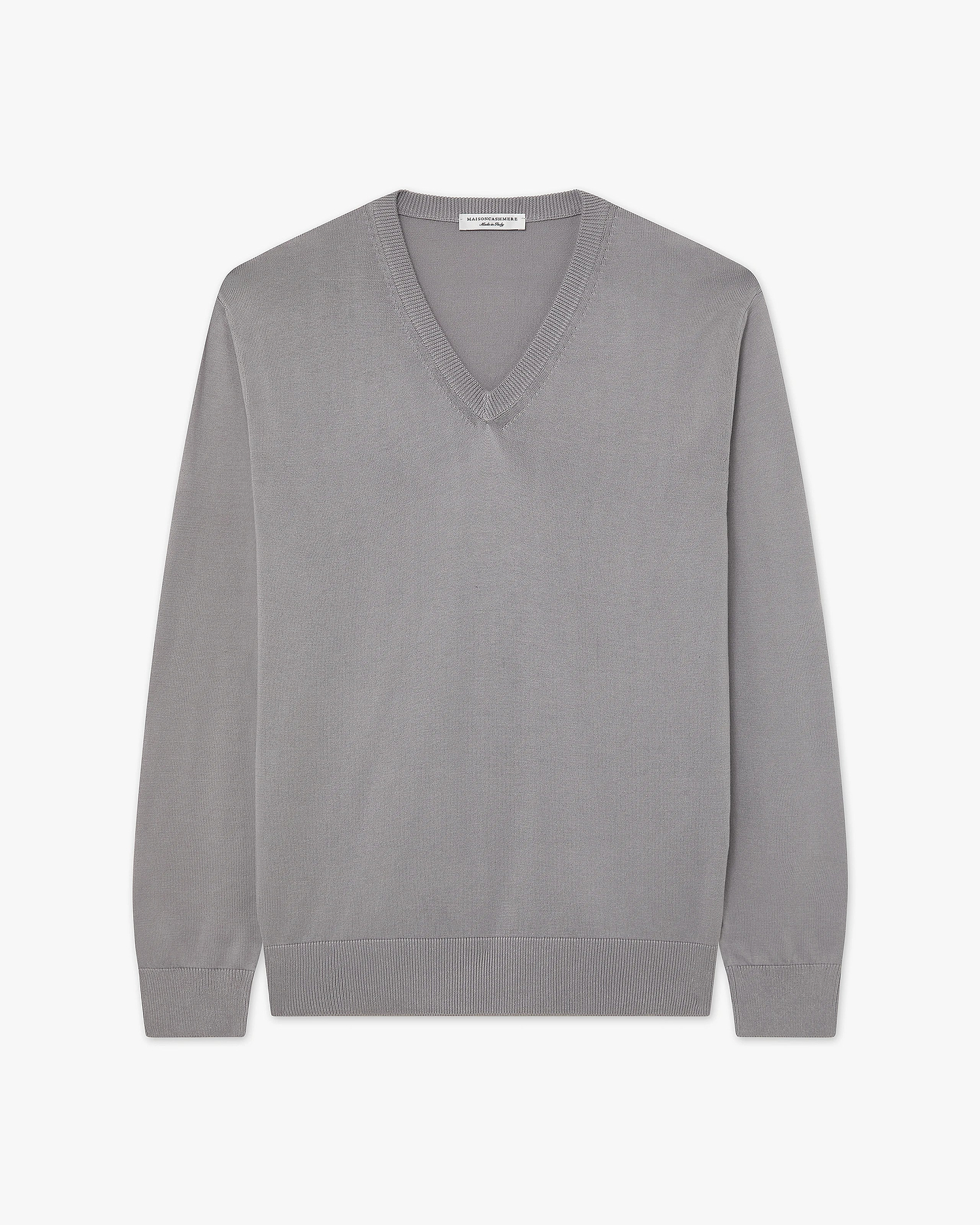 Men's Giza V-Neck Sweater - Grey Cotone
