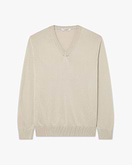 Giza V-Ausschnittpullover Herren - Beige