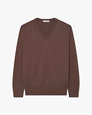 Giza V-Ausschnittpullover Herren - Braun