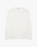 Giza V-Ausschnittpullover Herren - Weiß