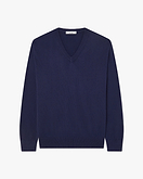 Giza V-Ausschnittpullover Herren - Nachtbleu