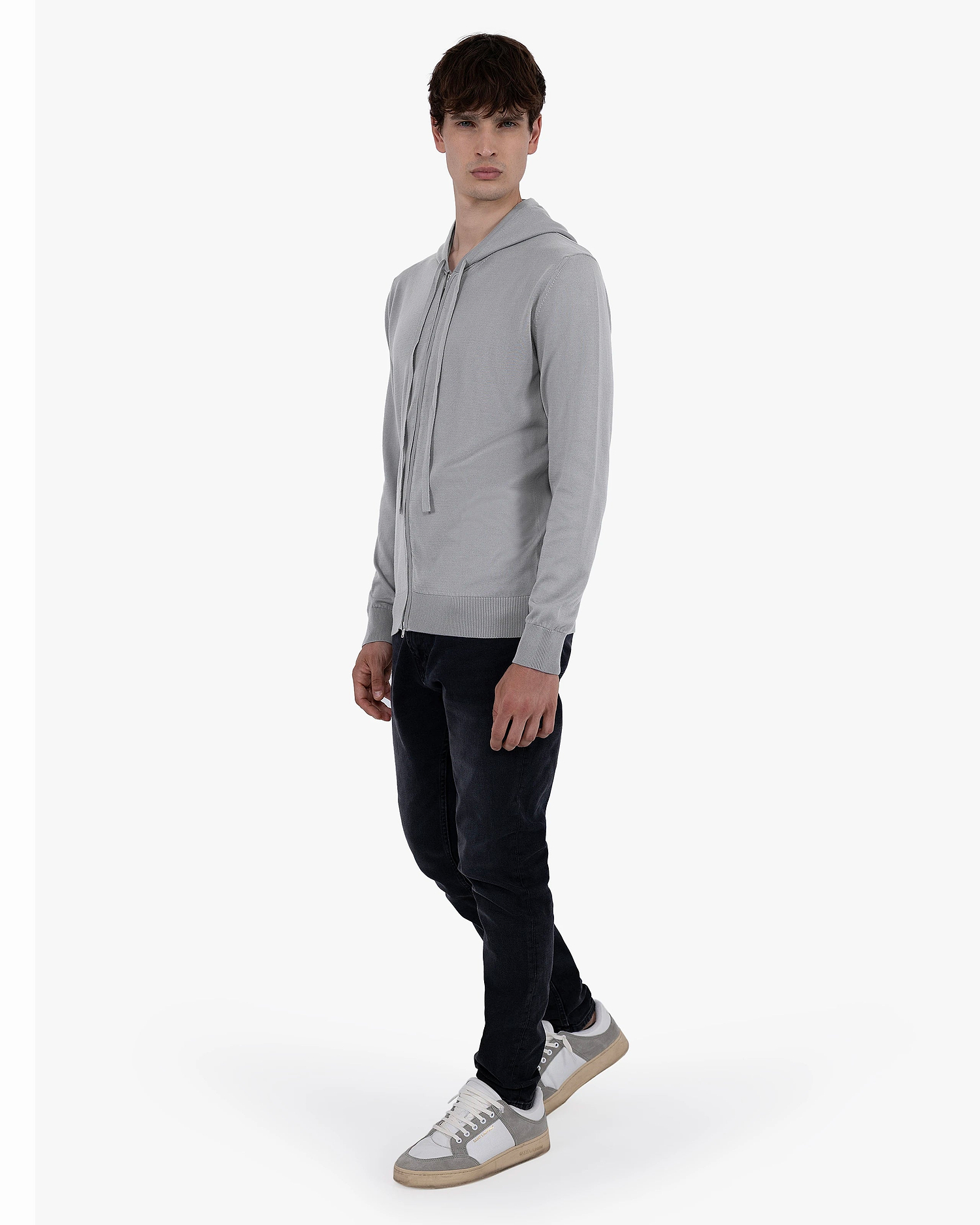 Men's Giza Zip Hoodie - Grey Cotone