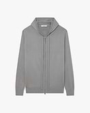 Felpa Cappuccio Zip Giza Uomo - Grigio