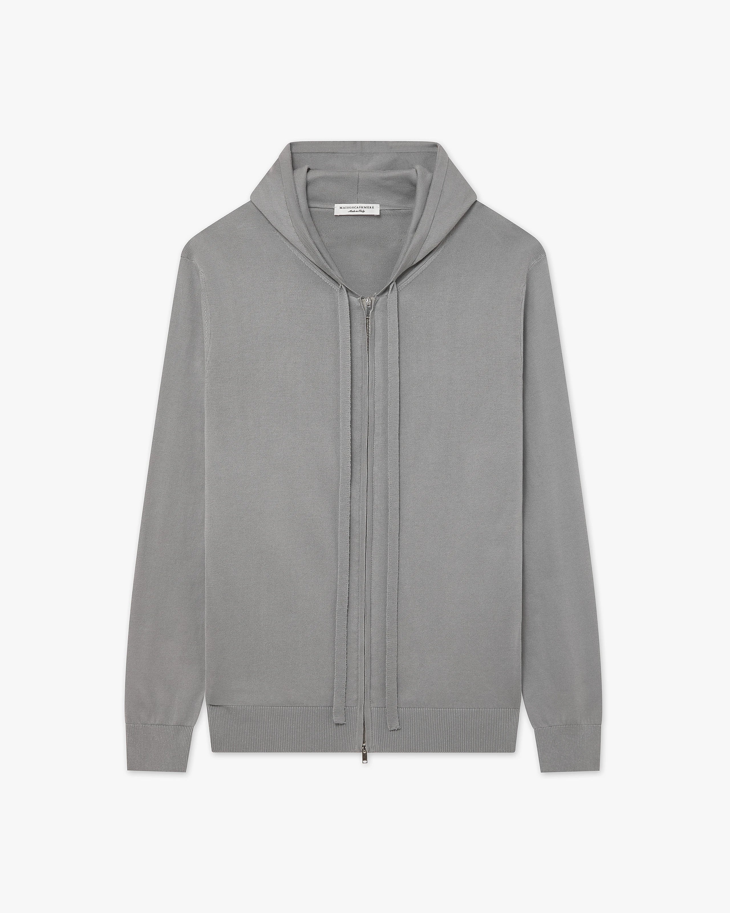 Men's Giza Zip Hoodie - Grey Cotone