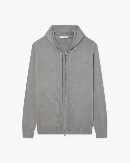 Men's Giza Zip Hoodie - Grey Cotone