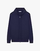 Felpa Cappuccio Zip Giza Uomo - Blu Scuro