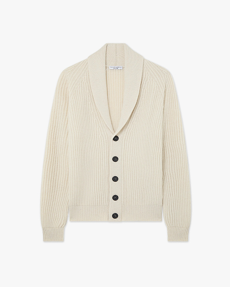 Men's Gleneagles Cardigan - Light Beige Cashmere