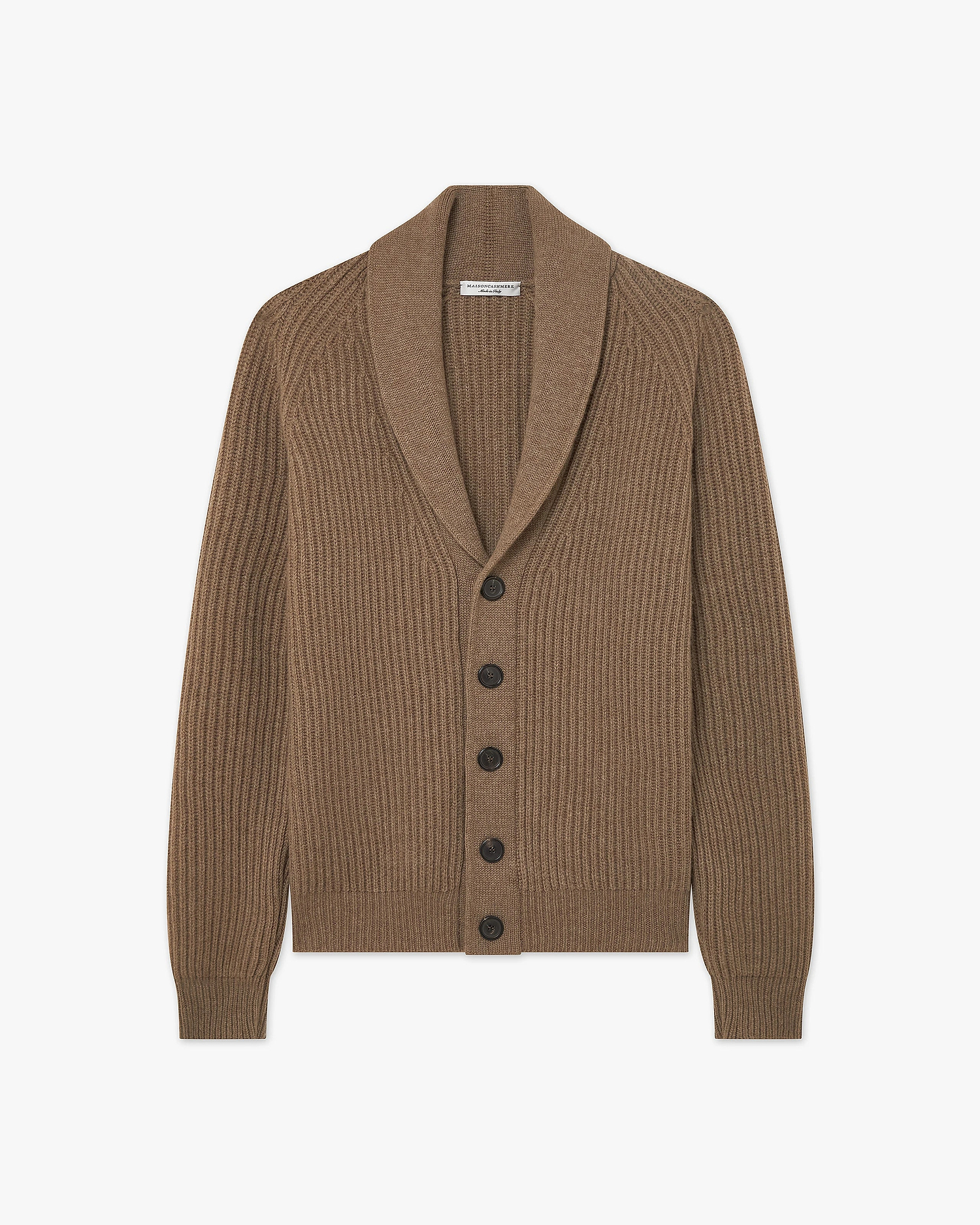 Men's Gleneagles Cardigan - Light Brown Cashmere