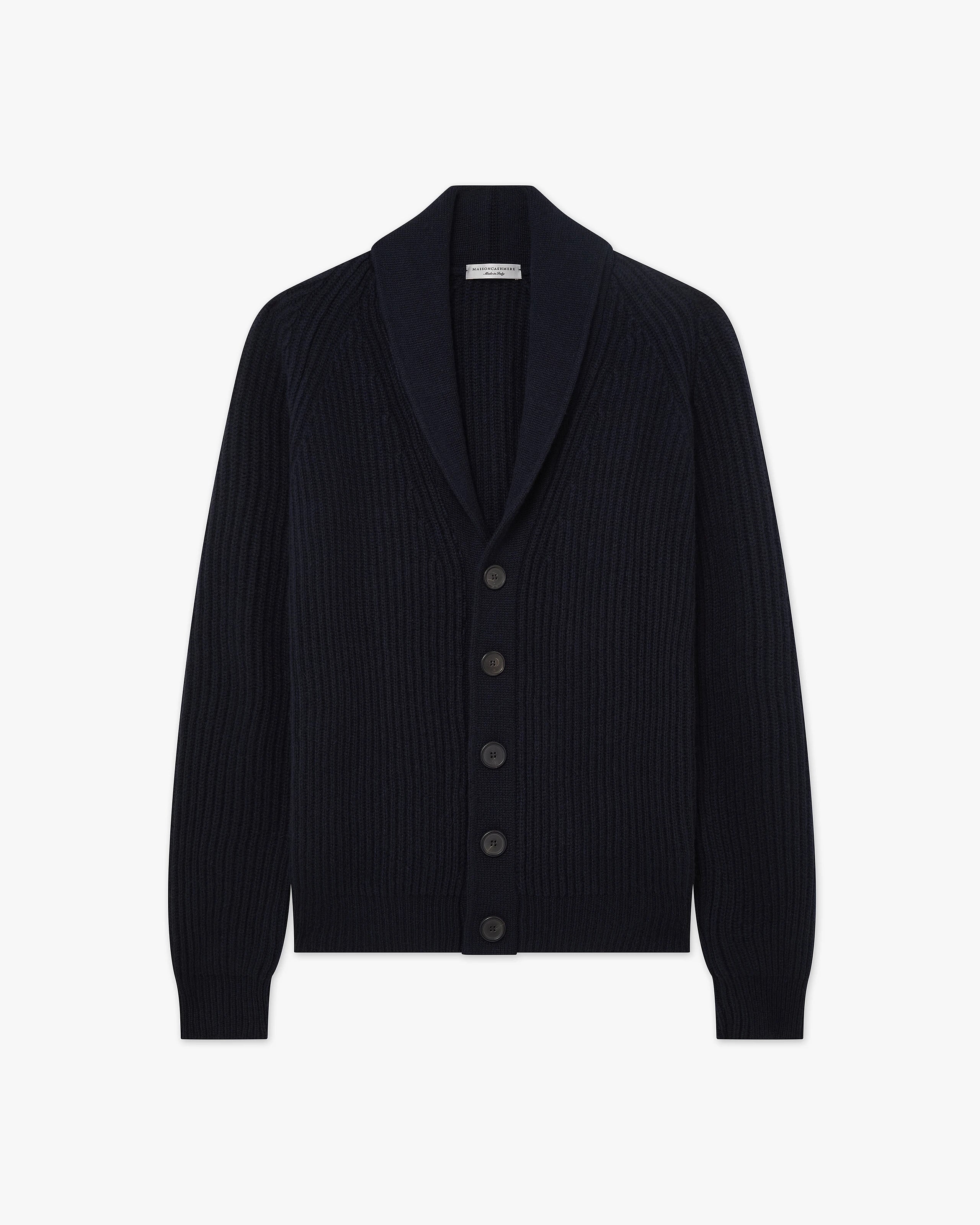 Men's Gleneagles Cardigan - Night Blue Cashmere