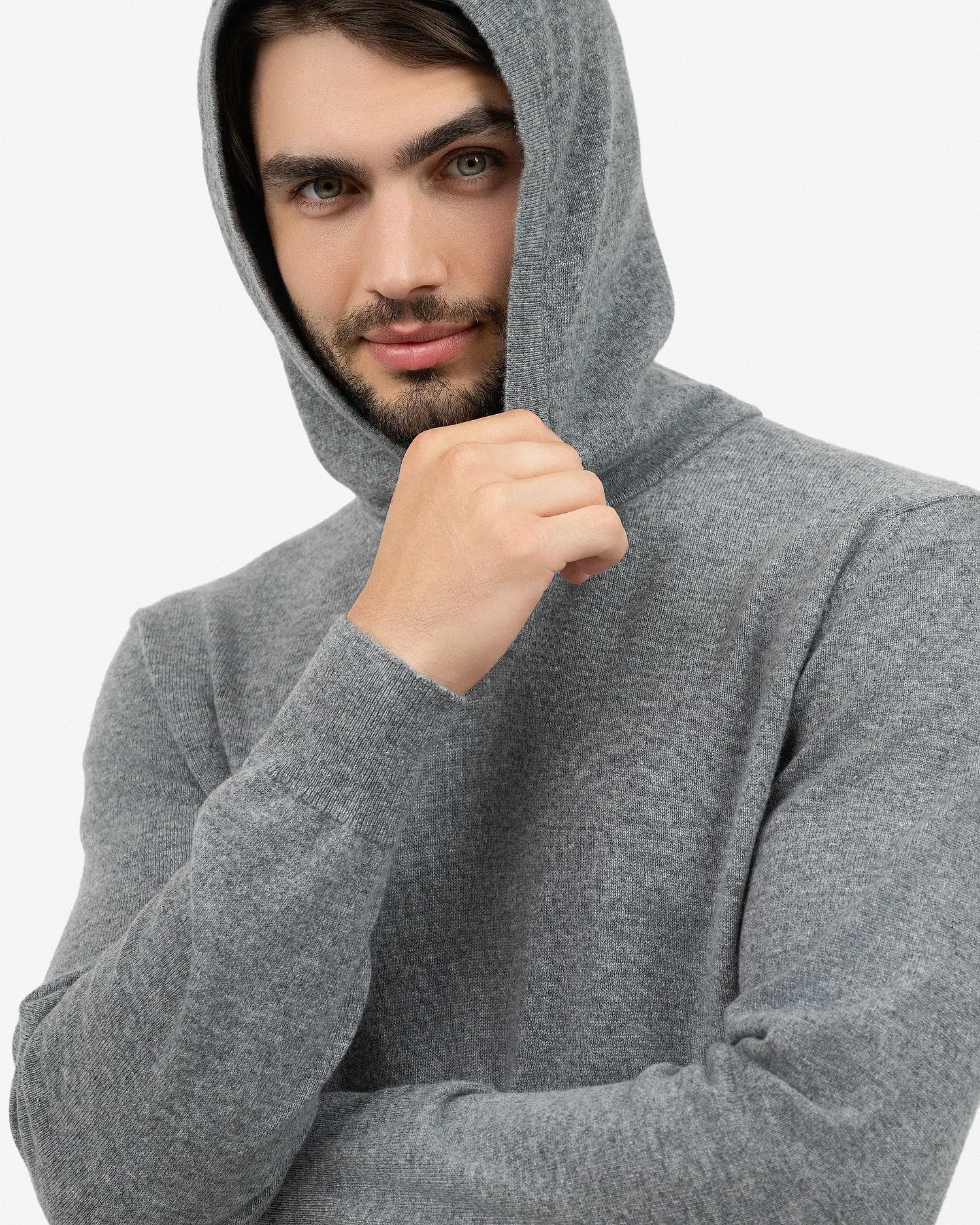 Felpa Con Cappuccio Uomo Geographical Norway GARICE - Grigio Melange Taglia M - Maniche Lunghe, Polsini Elastici, Logo Stampato