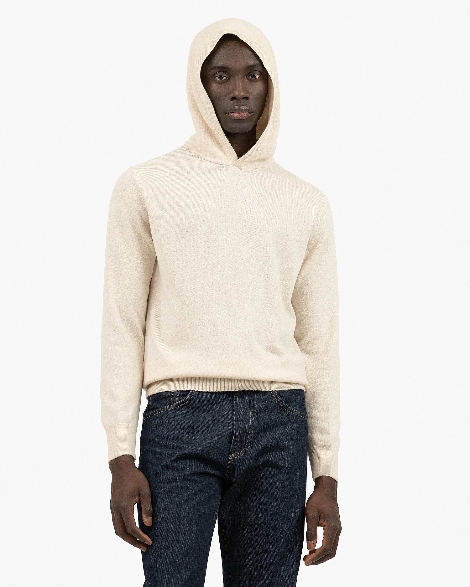 Men's Gramercy Cashmere Hoodie - Light Beige | MaisonCashmere Men's Gramercy Cashmere Hoodie - Light Beige | MaisonCashmere