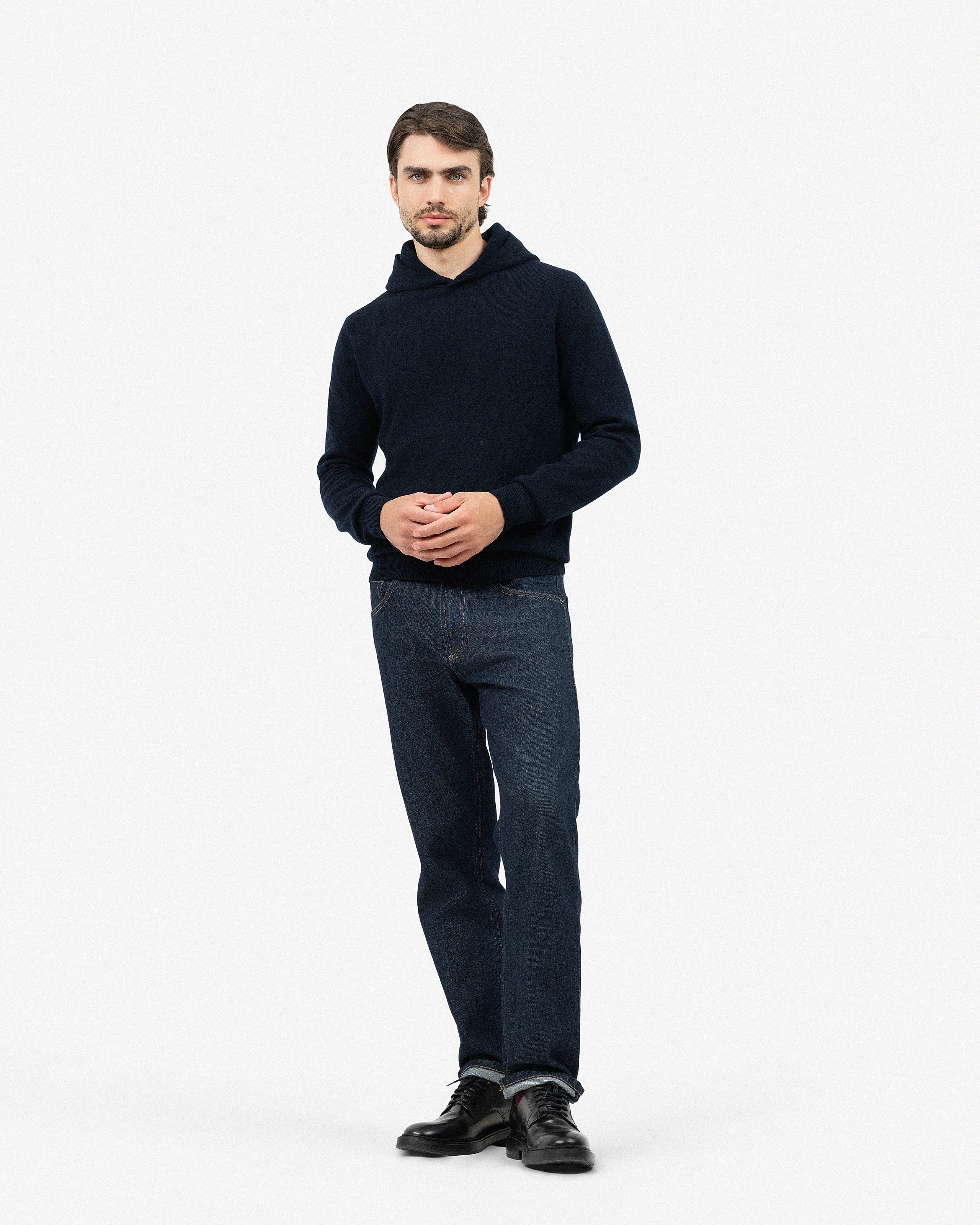 Men's Gramercy Hoodie - Night Blue Cashmere