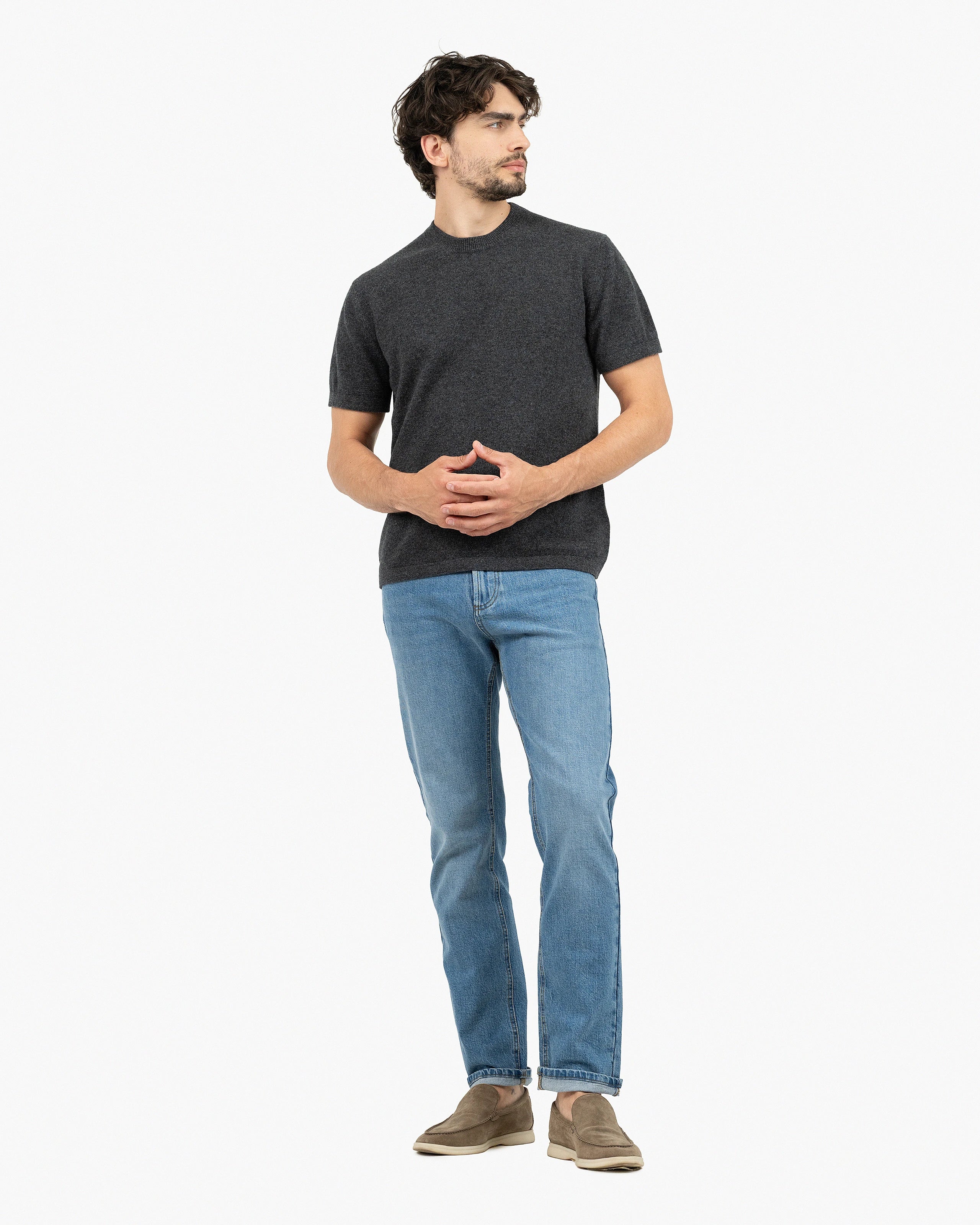 Men's Gramercy Tee - Charcoal Cashmere
