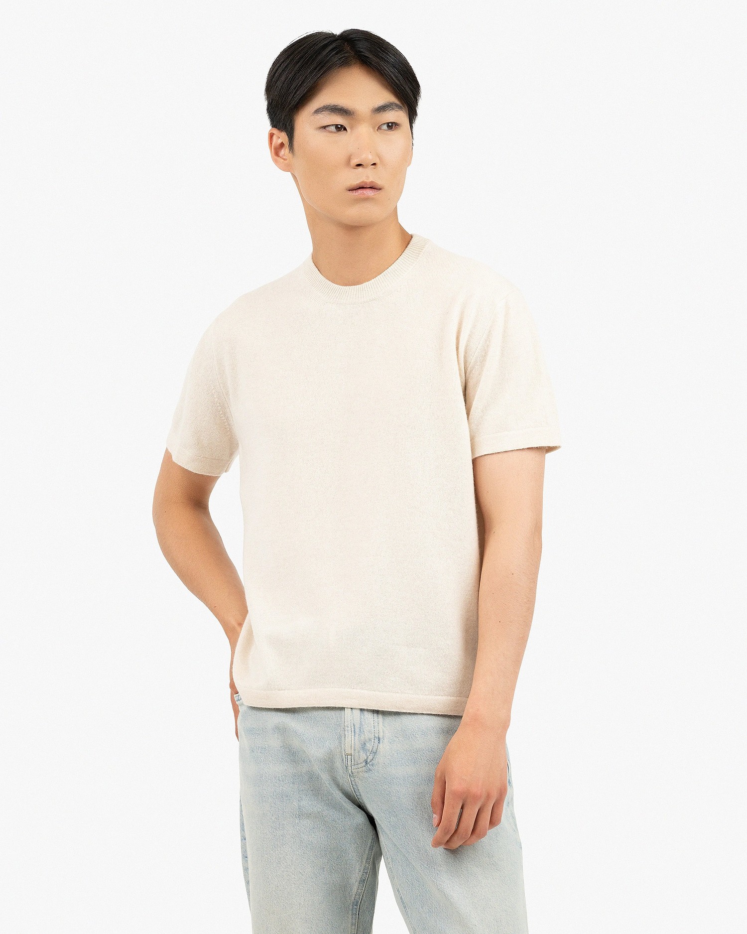 Men's Gramercy Tee - Light Beige Cashmere