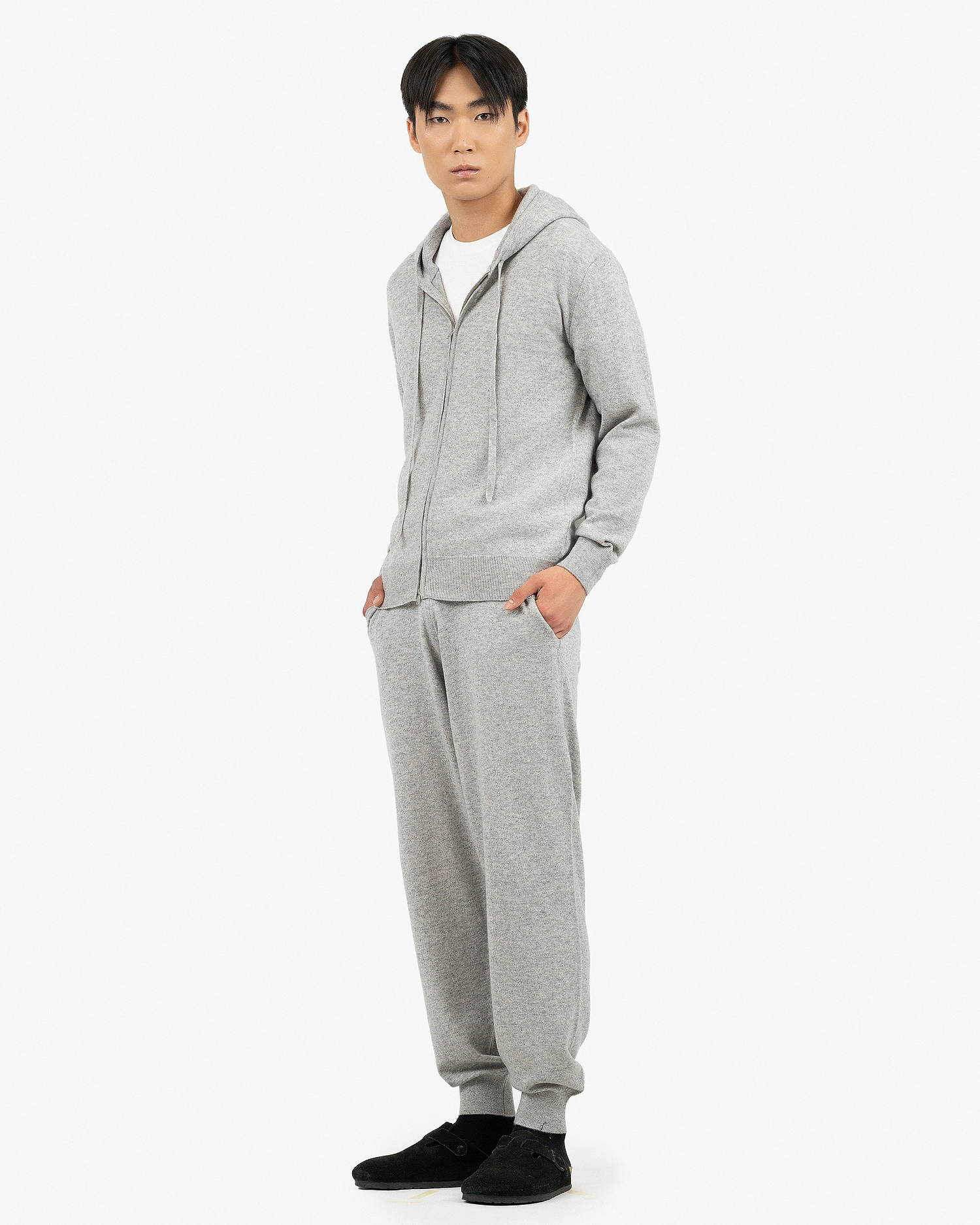 Men's Gramercy Zip Hoodie - Light Grey Cashmere