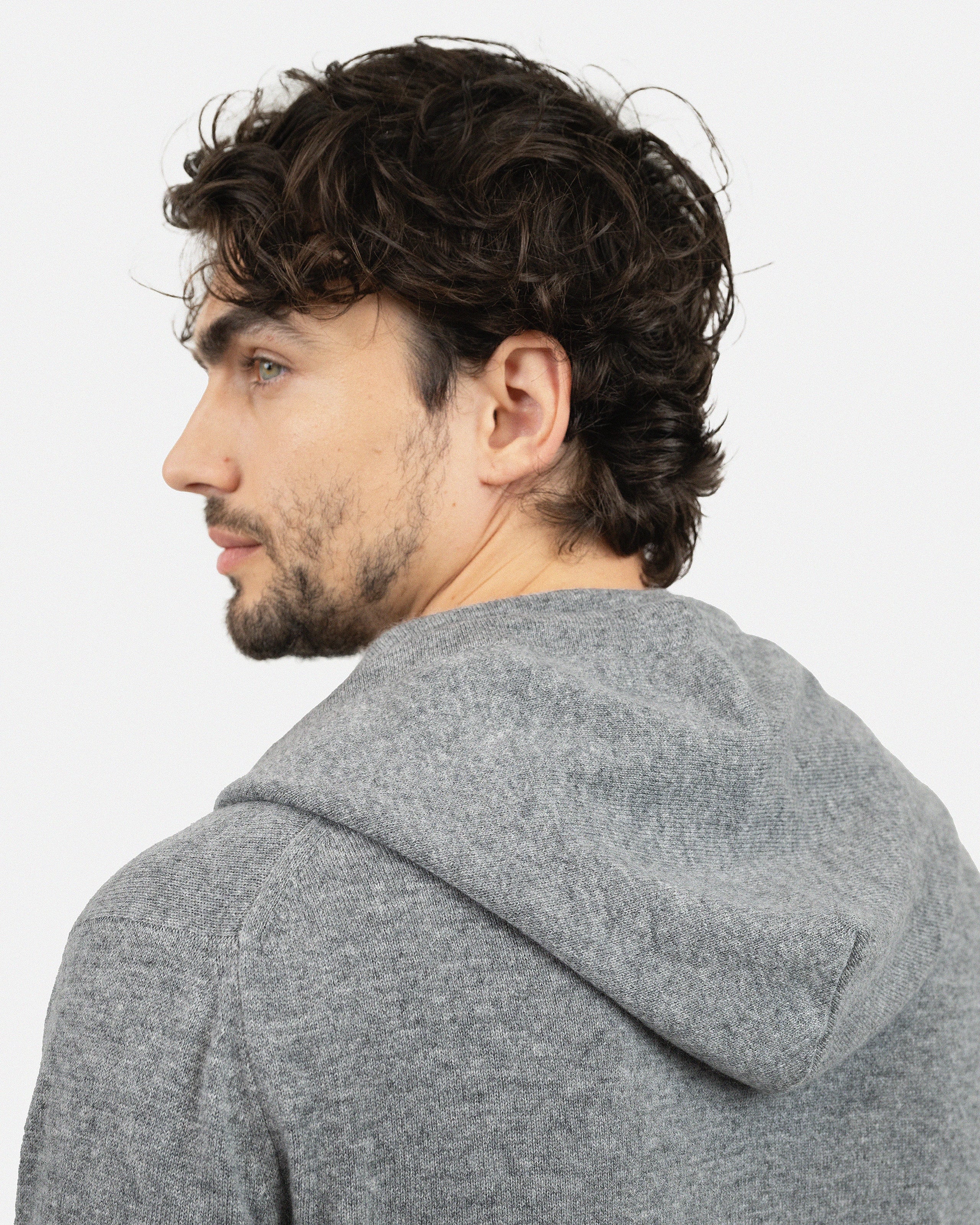 Men's Gramercy Zip Hoodie - Medium Grey Cashmere