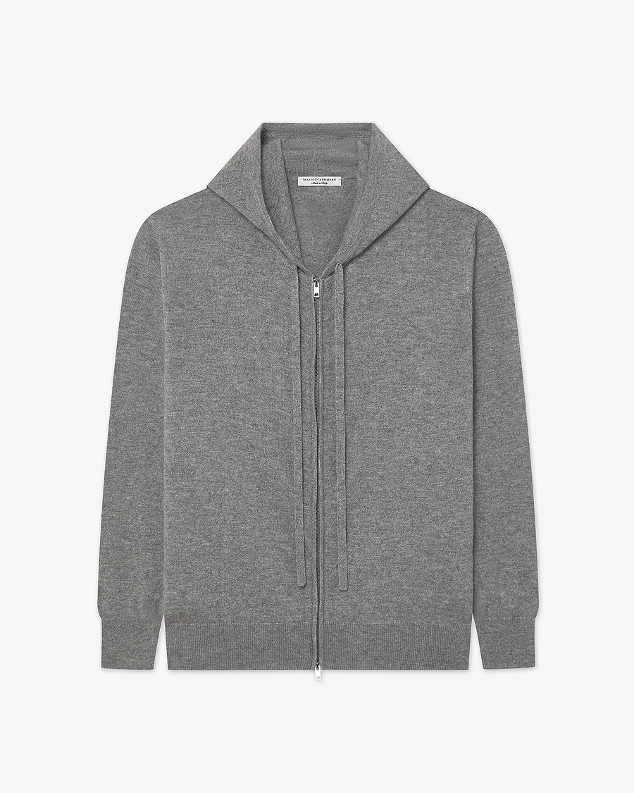 Men's Gramercy Zip Hoodie - Medium Grey Cashmere