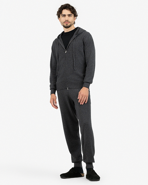 Men's Gramercy Zip Hoodie - Charcoal Cashmere