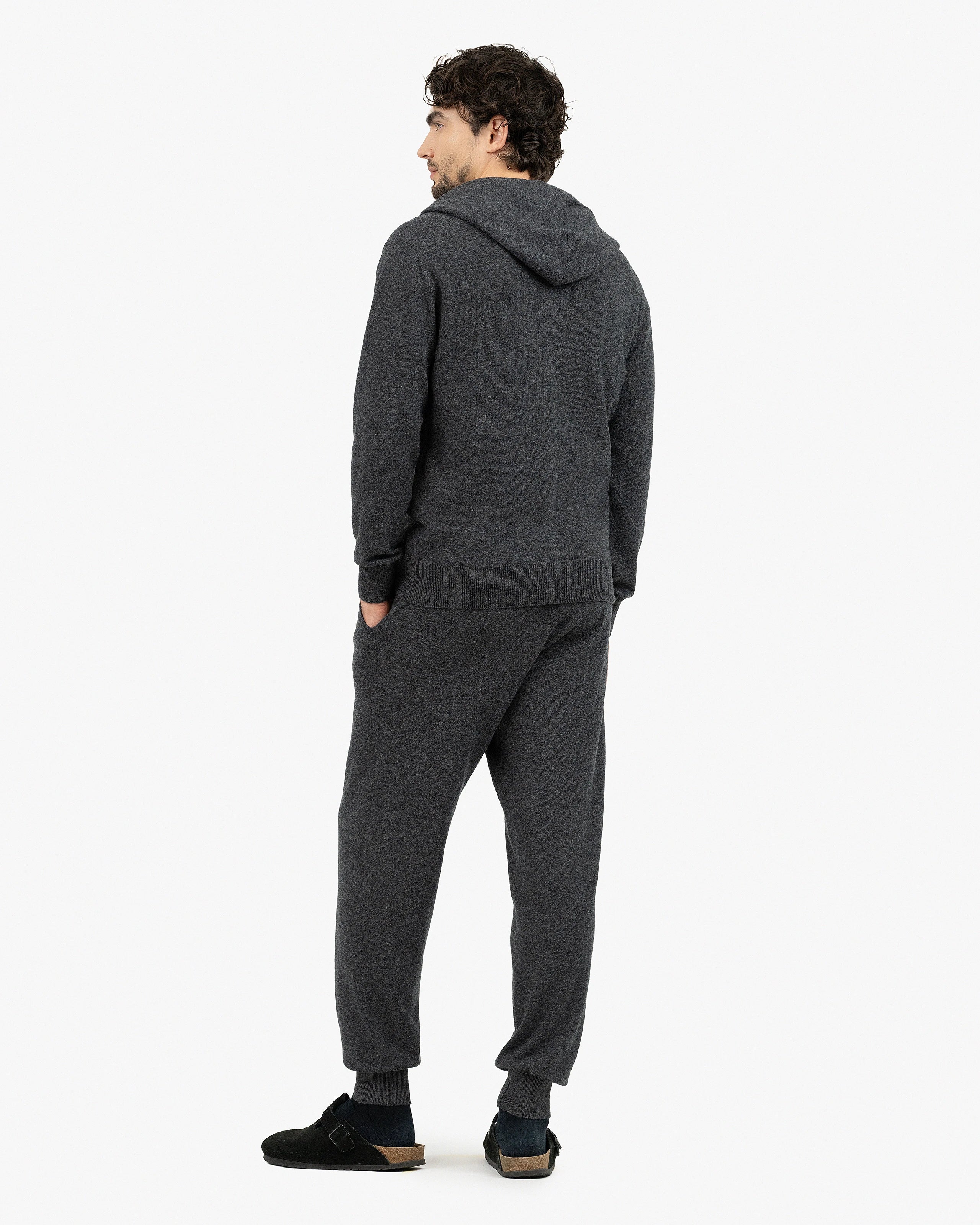 Men's Gramercy Zip Hoodie - Charcoal Cashmere