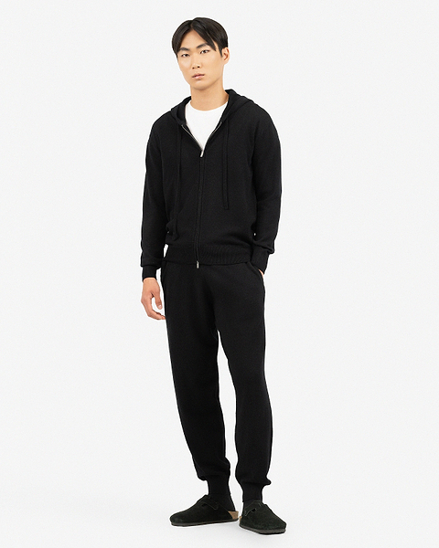 Men's Gramercy Zip Hoodie - Black Cashmere