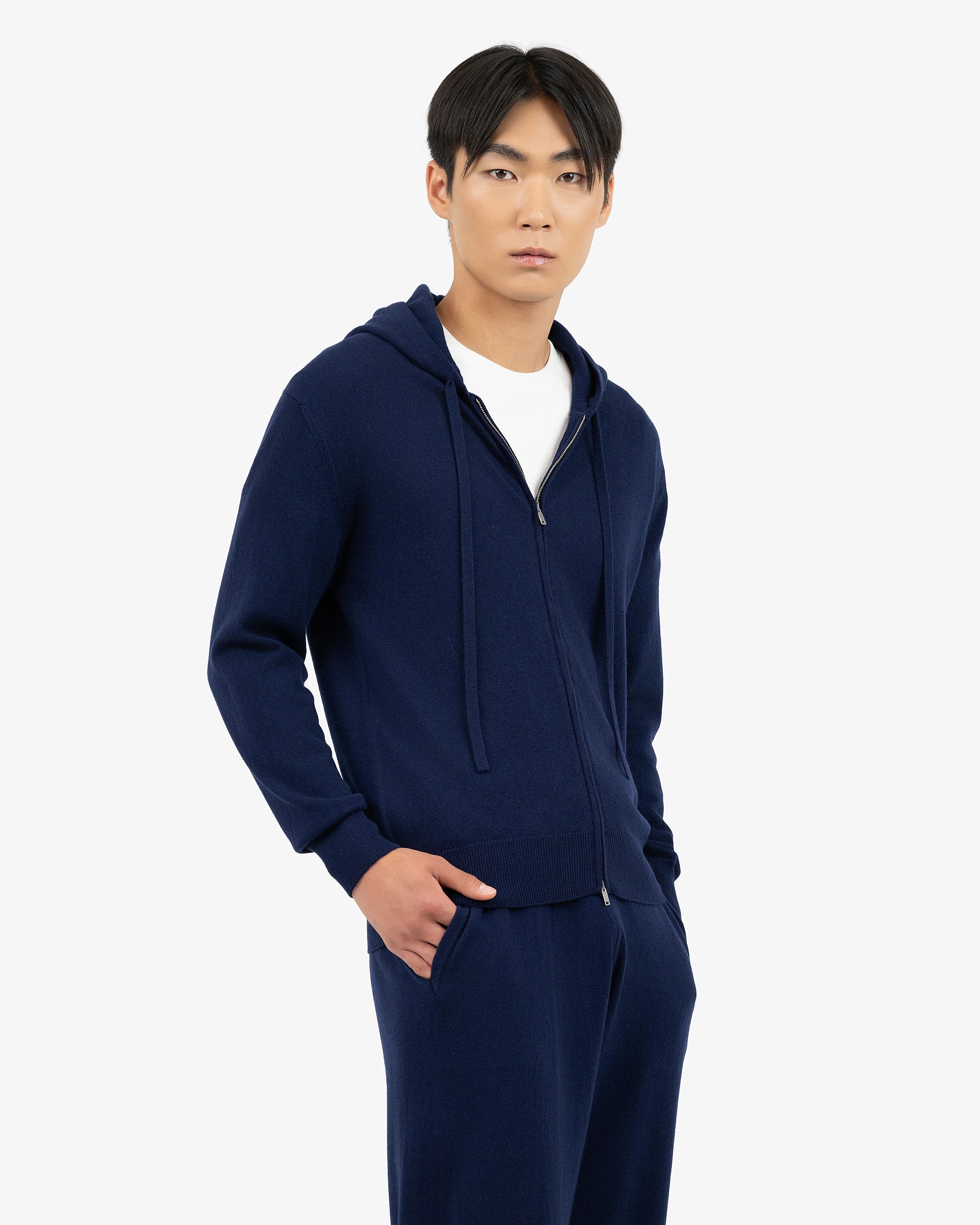Men's Gramercy Zip Hoodie - Blue Cashmere
