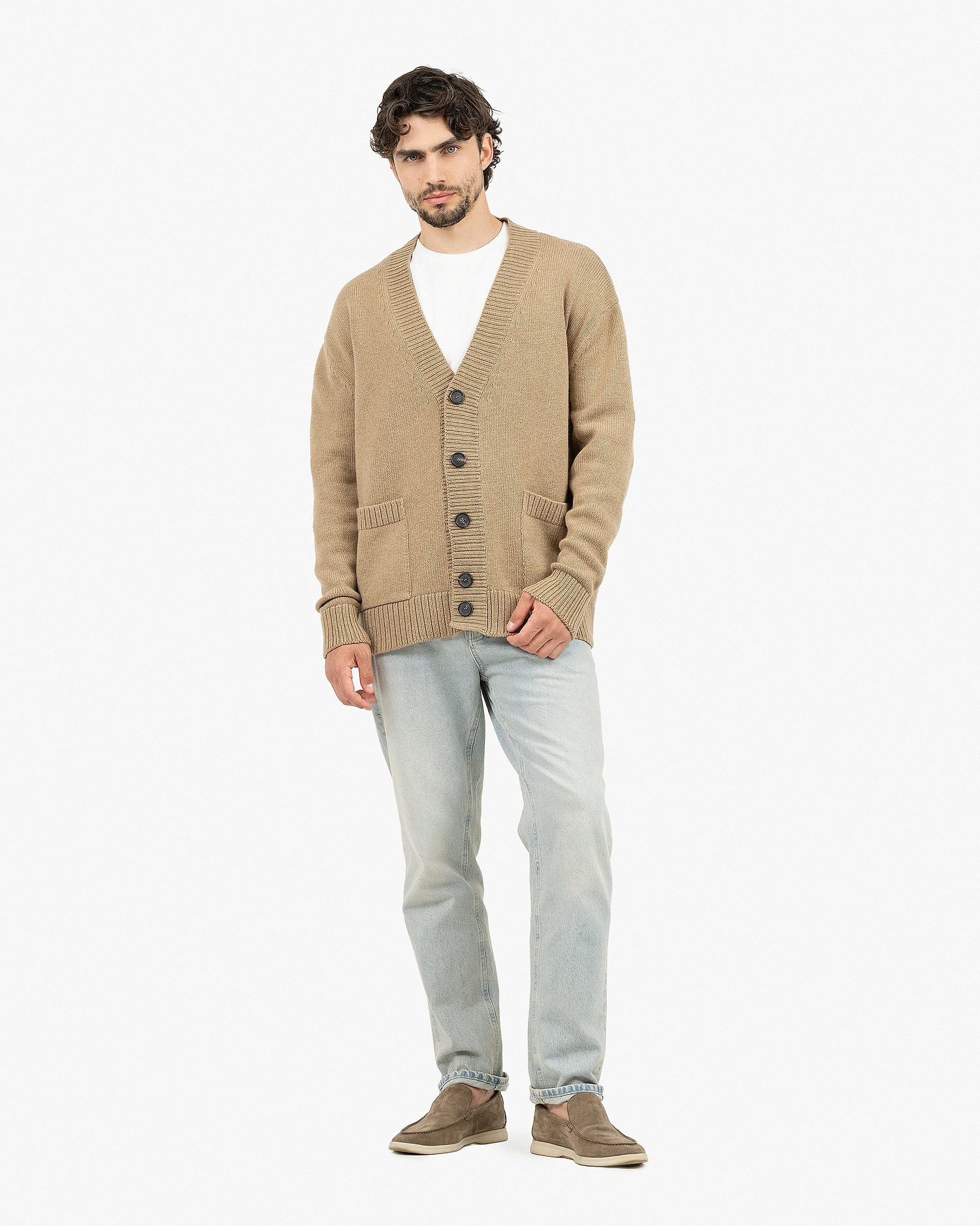 Men's Moritz Maxi Cardigan - Hazelnut Merino