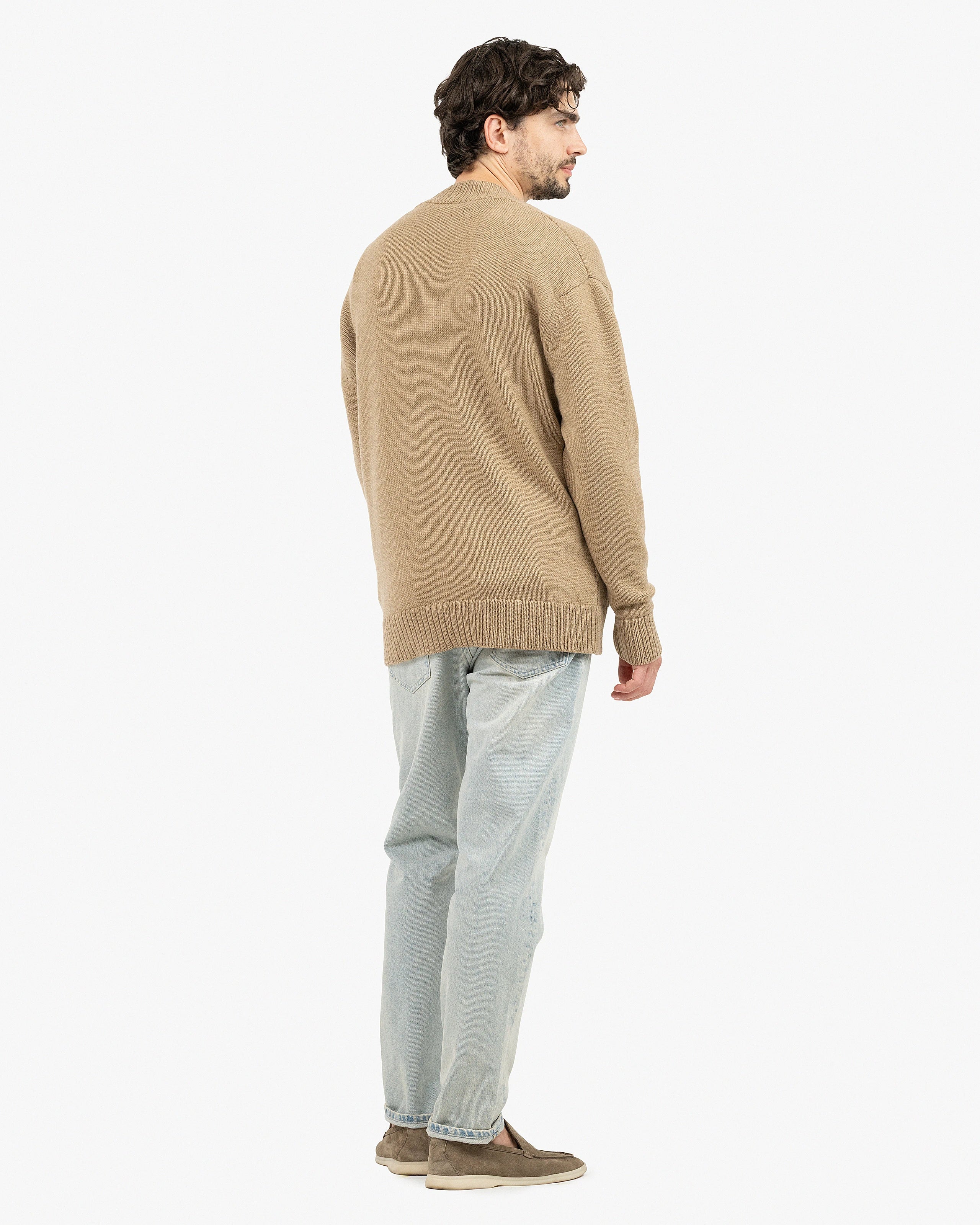Men's Moritz Maxi Cardigan - Hazelnut Merino