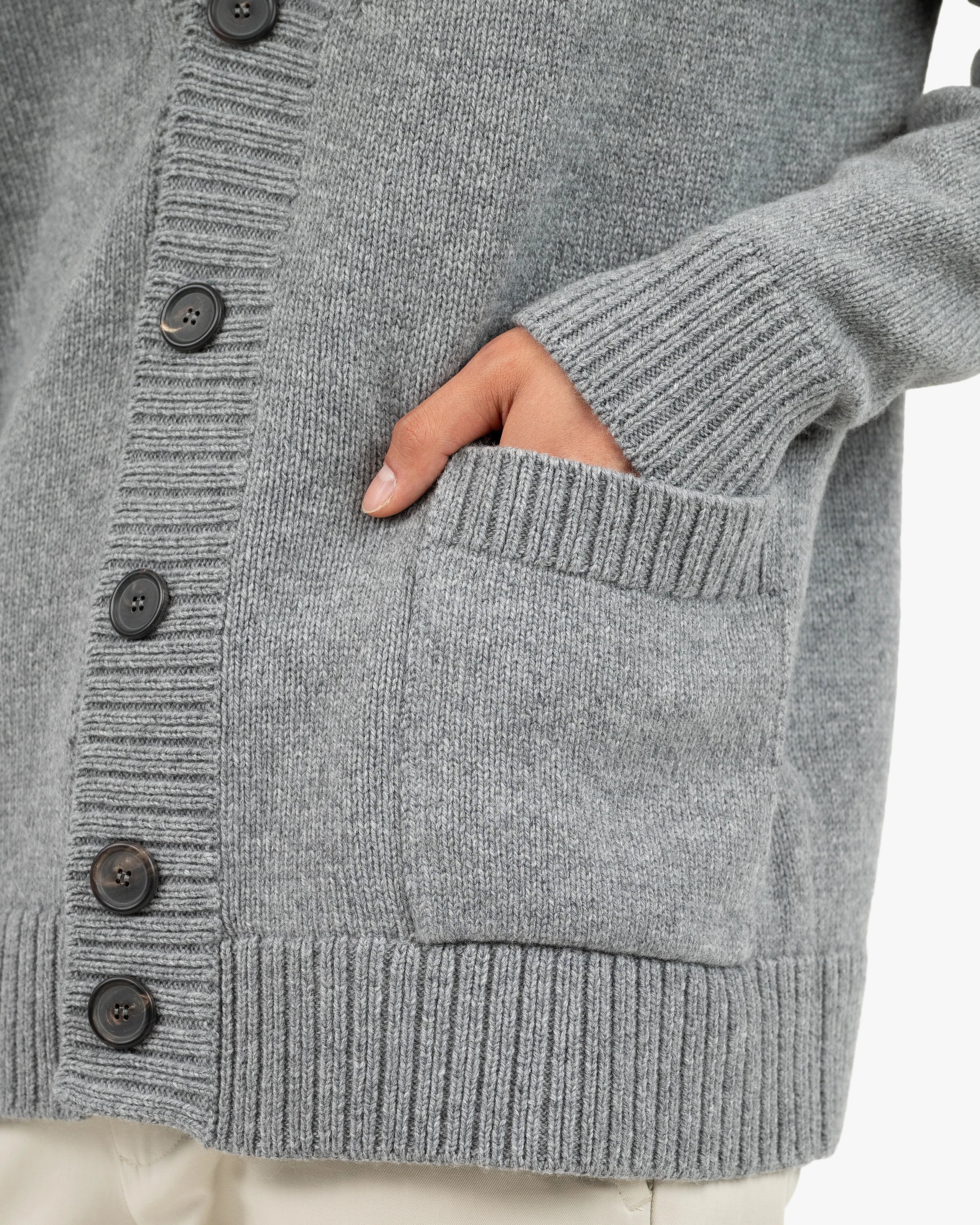 Men's Moritz Maxi Cardigan - Grey Merino
