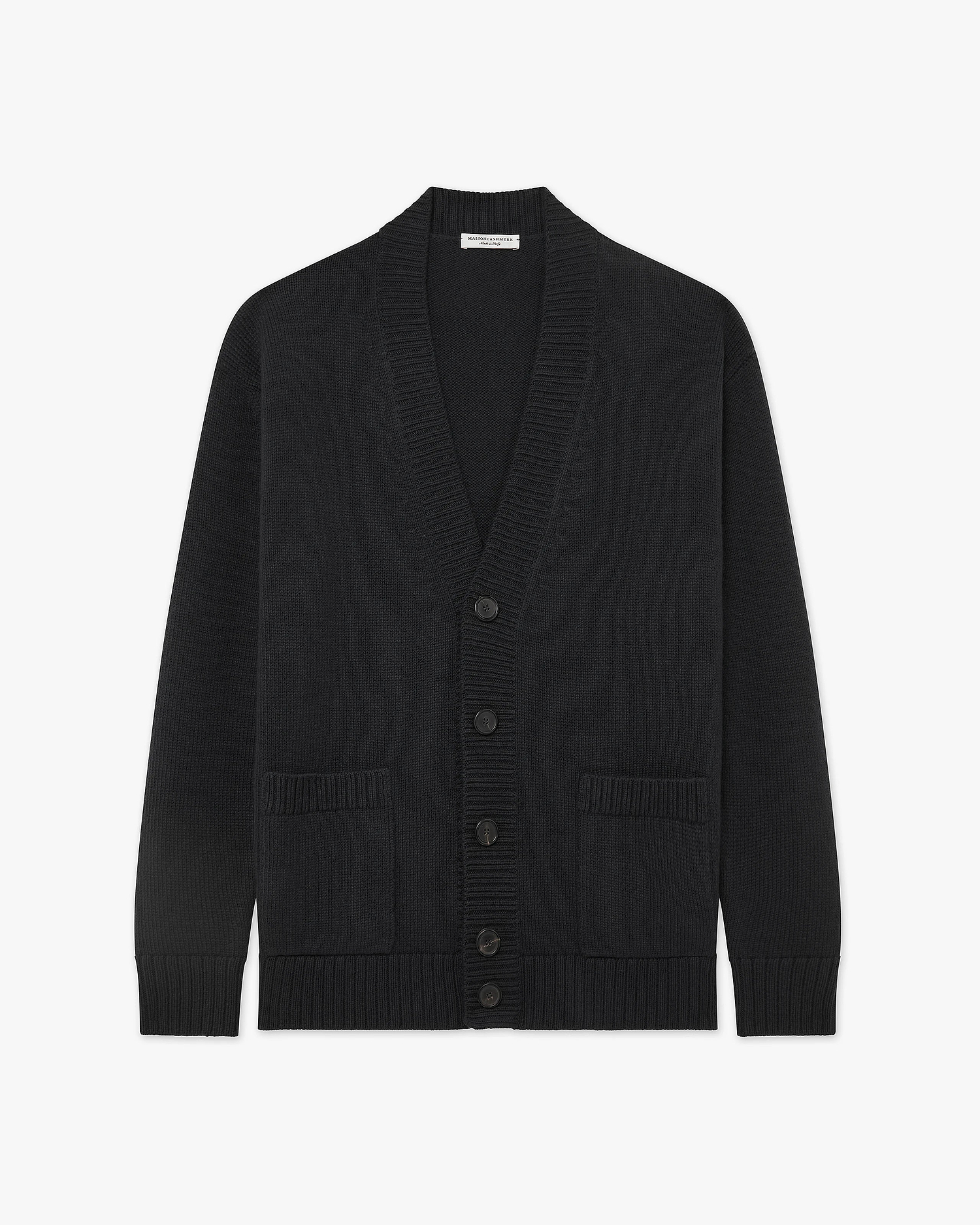 Men's Moritz Maxi Cardigan - Black Merino