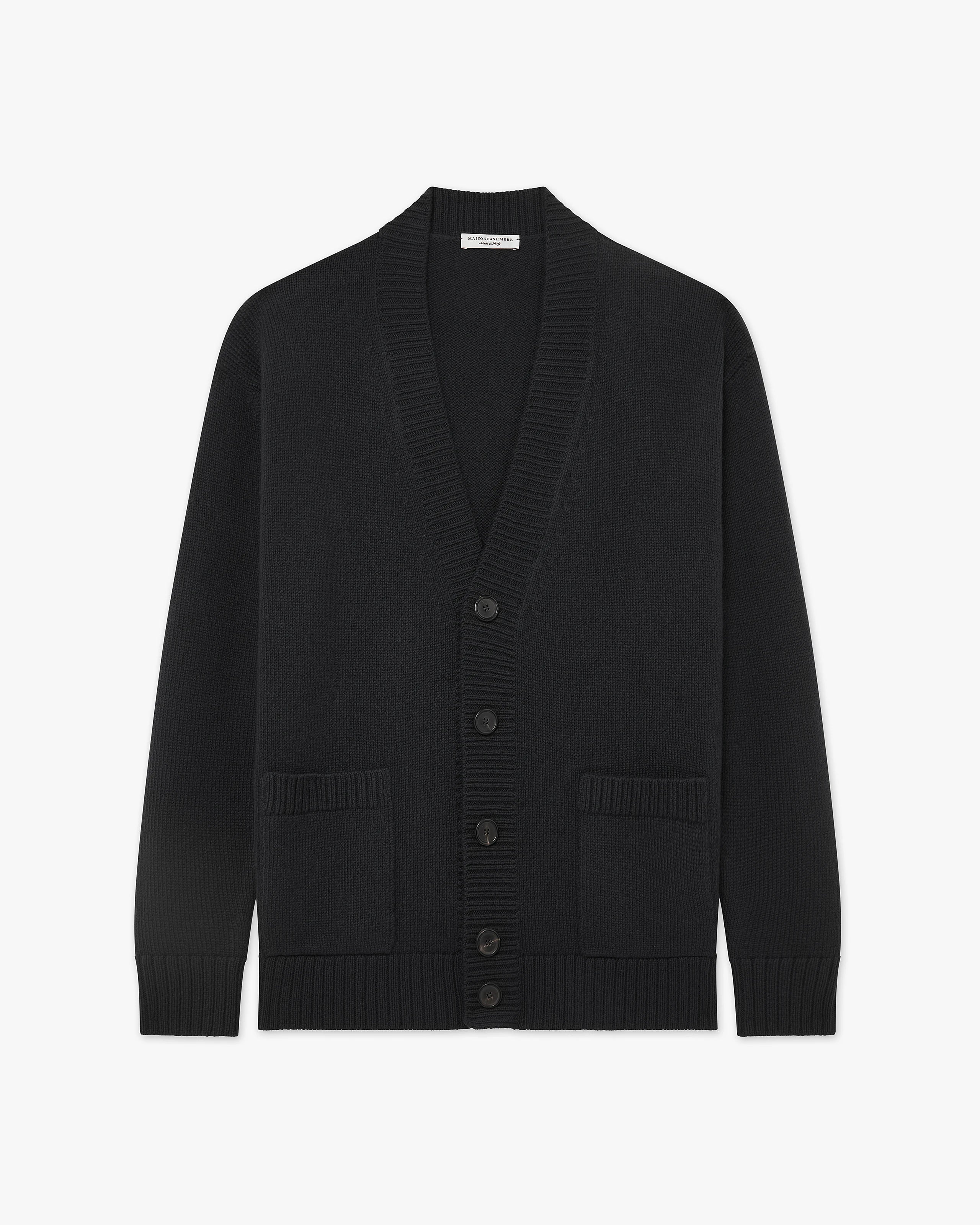 Men's Moritz Maxi Cardigan - Black Merino