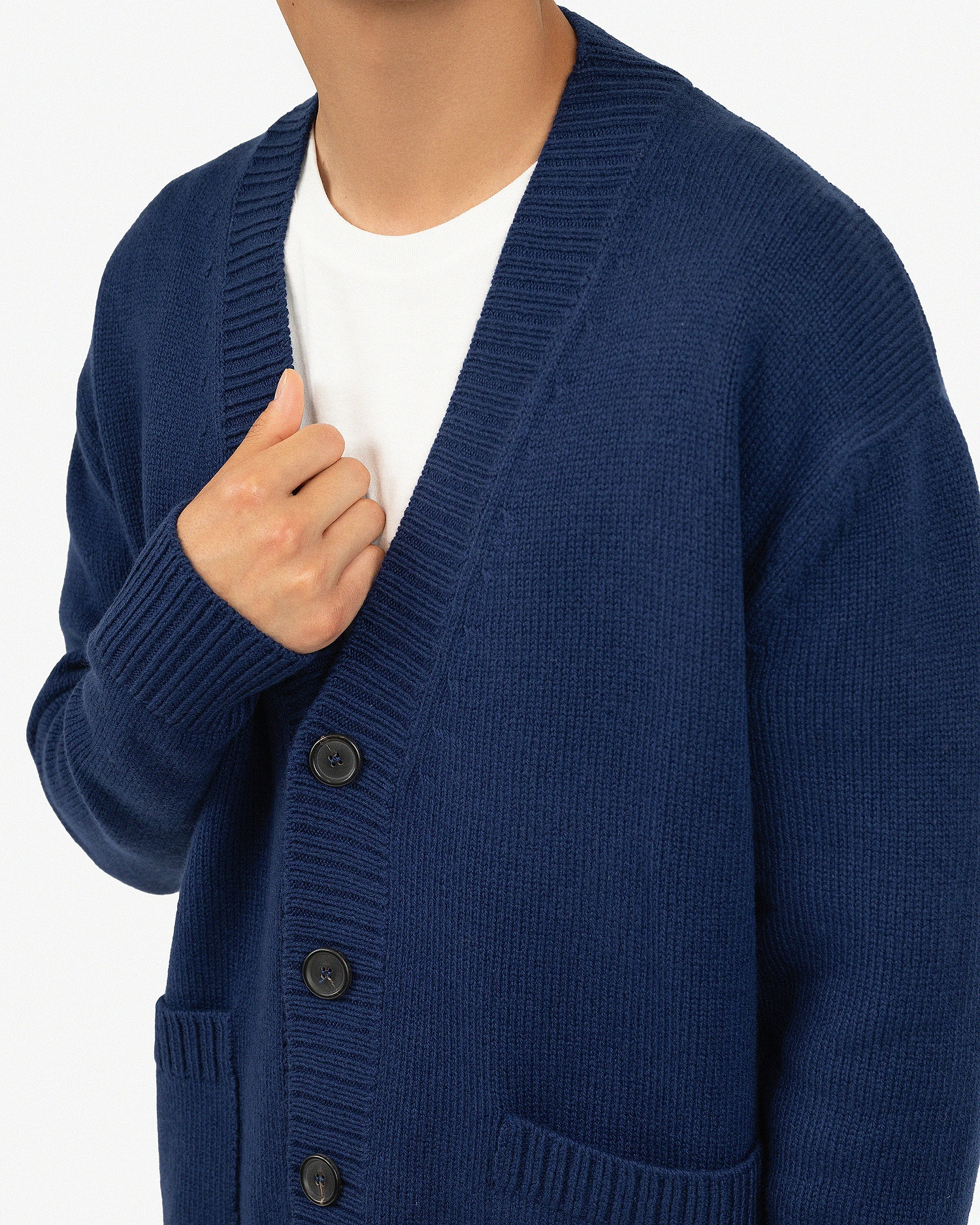 Men's Moritz Maxi Cardigan - Blue Merino