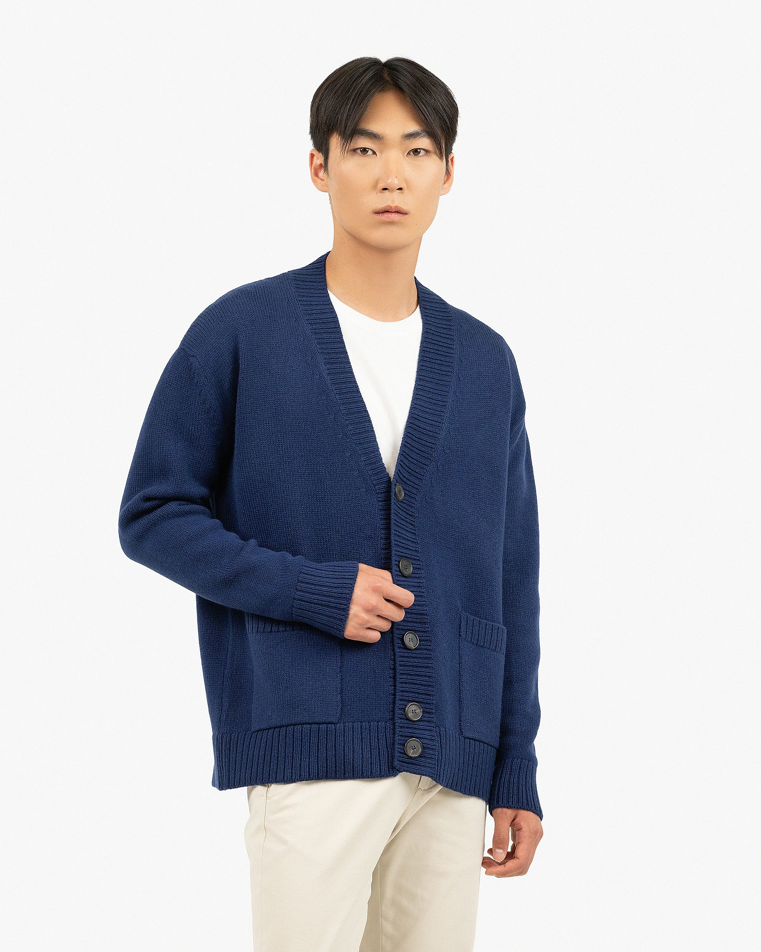 Men's Moritz Maxi Cardigan - Blue Merino