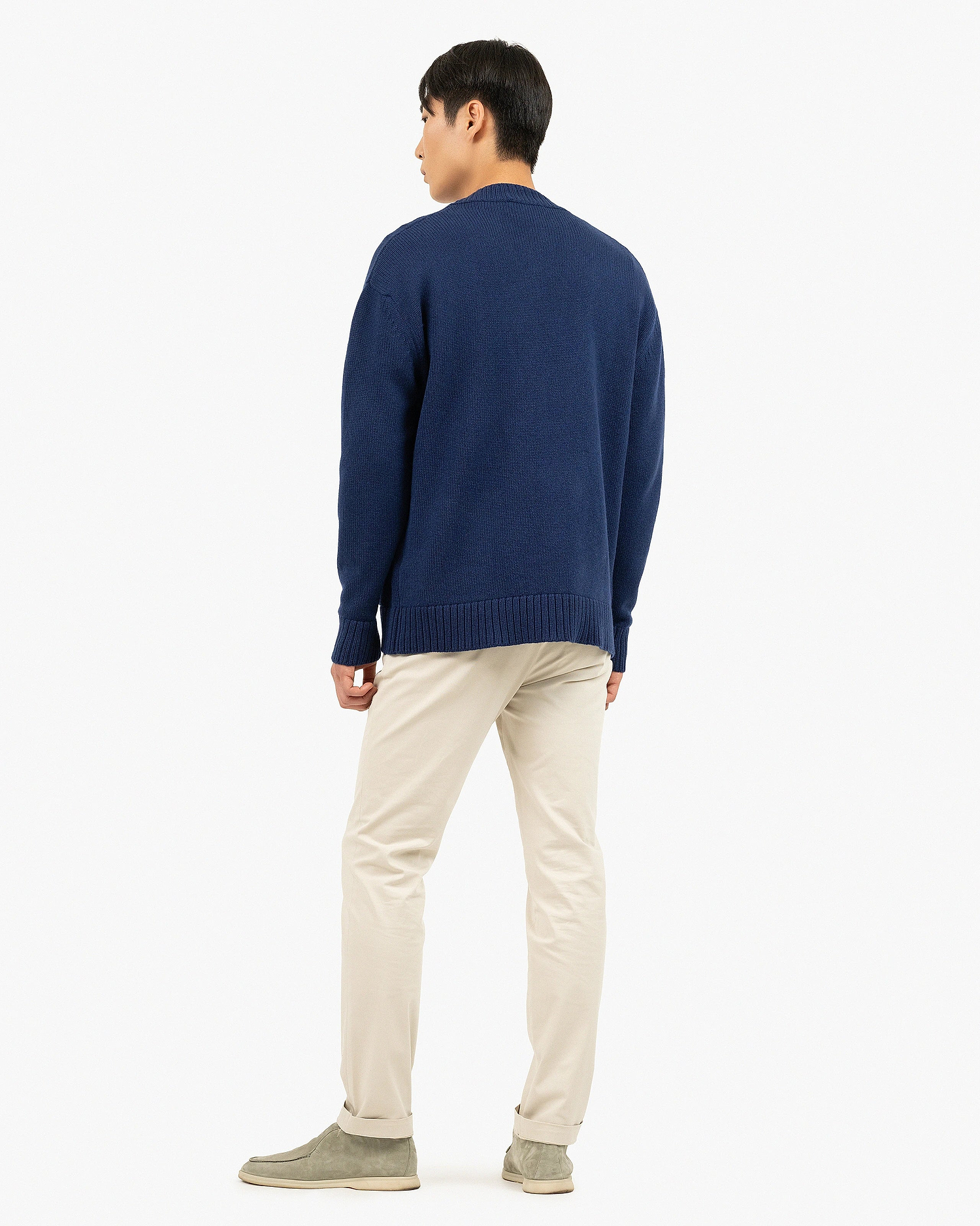 Men's Moritz Maxi Cardigan - Blue Merino