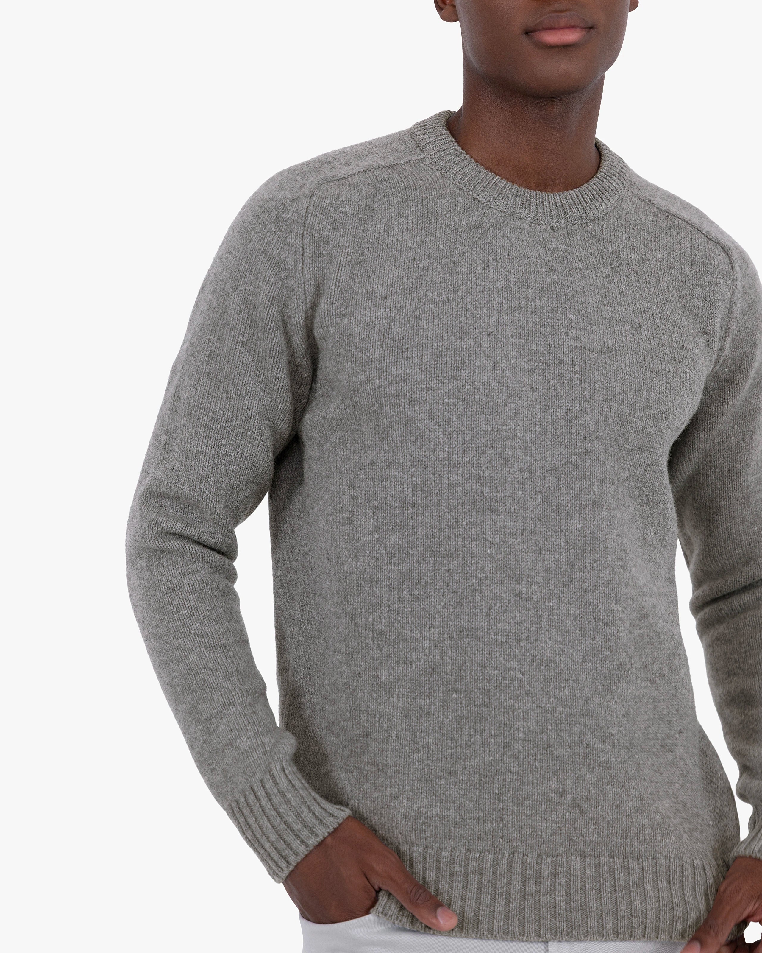 Men's Moritz Crew Neck Sweater - Grey Merino