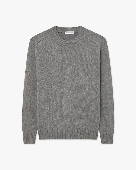 Men's Moritz Crew Neck Sweater - Grey Merino