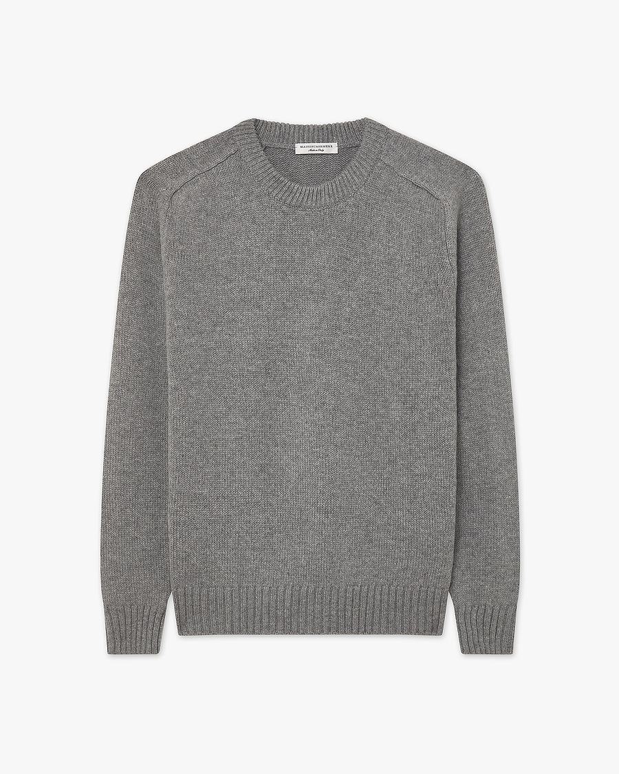 Men's Moritz Crew Neck Sweater - Grey Merino