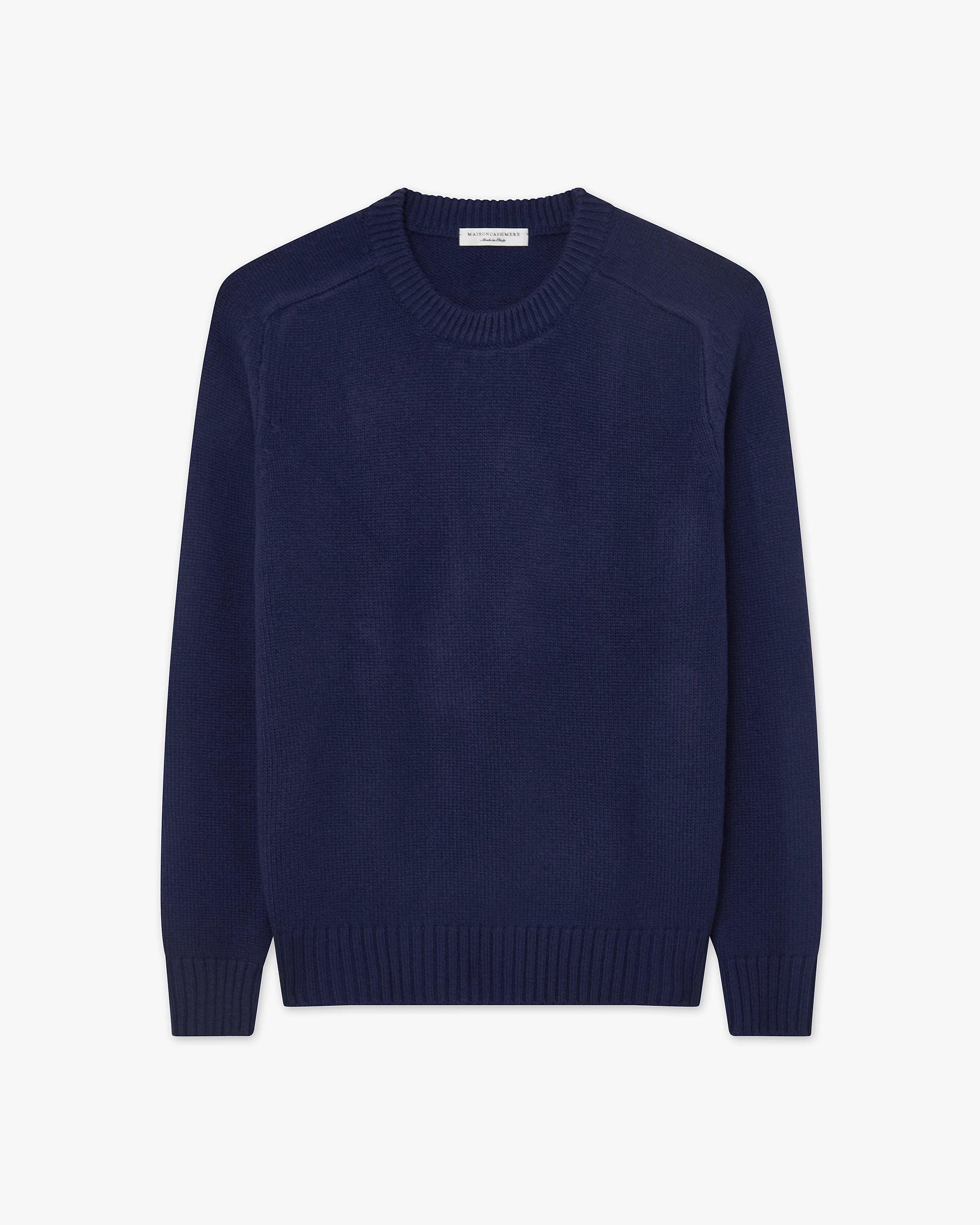 Men's Moritz Crew Neck Sweater - Blue Merino