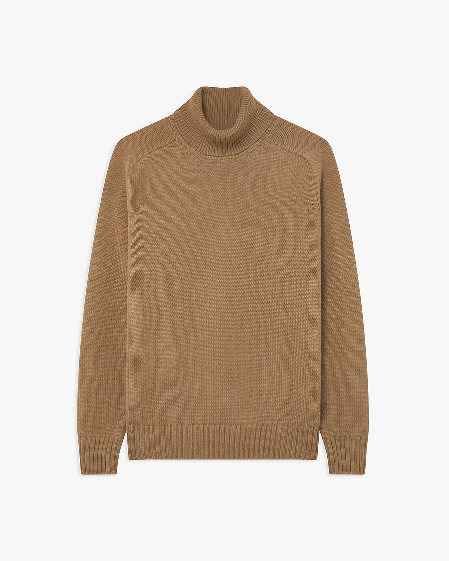 Men's Moritz Turtleneck Sweater - Hazelnut Merino