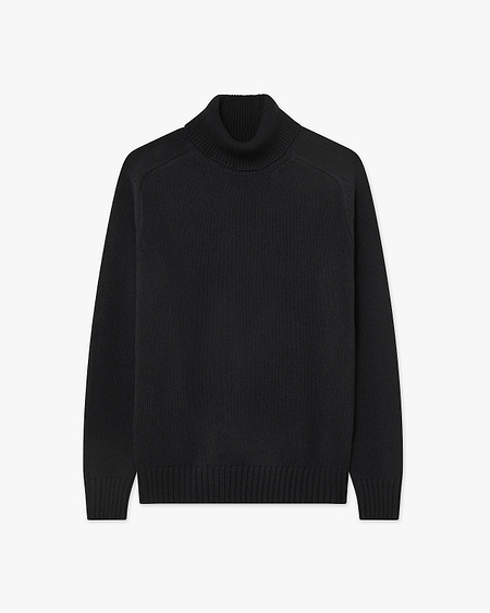 Men's Moritz Turtleneck Sweater - Black Merino