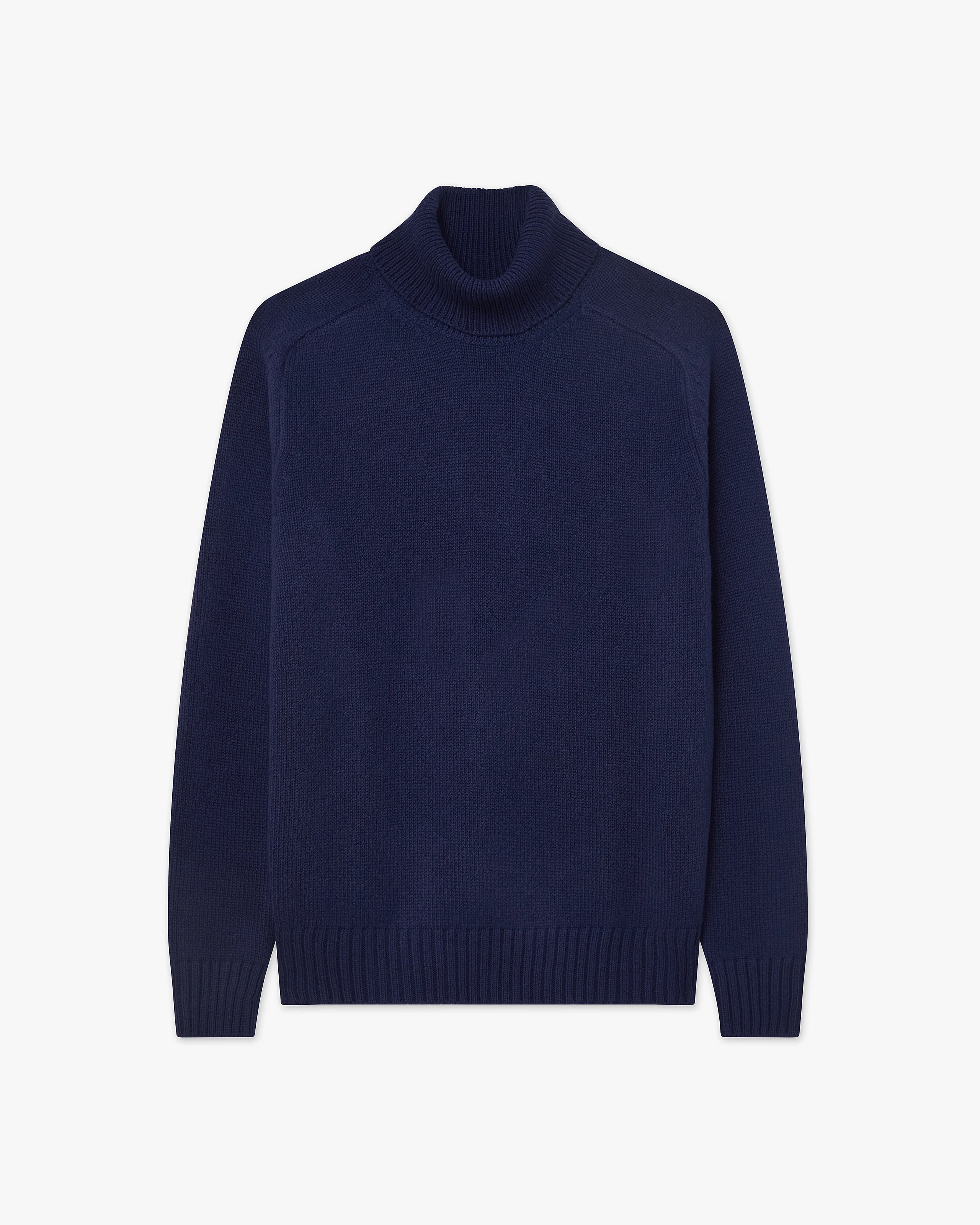 Men's Moritz Turtleneck Sweater - Blue Merino